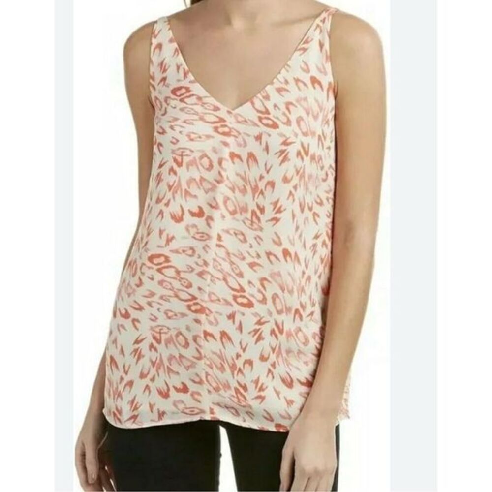 Cabi Coral Animal Print Chiffon Tank Top sz Medium‎